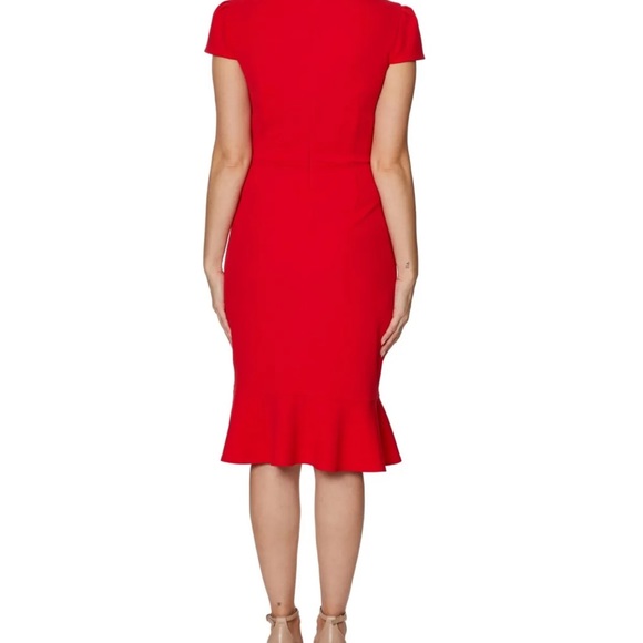 Betsey Johnson Scuba Crepe Ruffled Dress - Picture 2 of 6